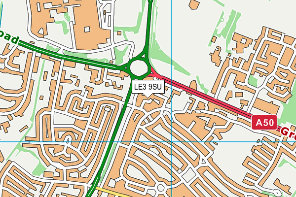 LE3 9SU map - OS VectorMap District (Ordnance Survey) LE3 9SU map - OS VectorMap District (Ordnance Survey)