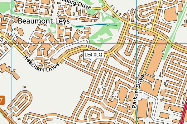 LE4 0LQ map - OS VectorMap District (Ordnance Survey) LE4 0LQ map - OS VectorMap District (Ordnance Survey)
