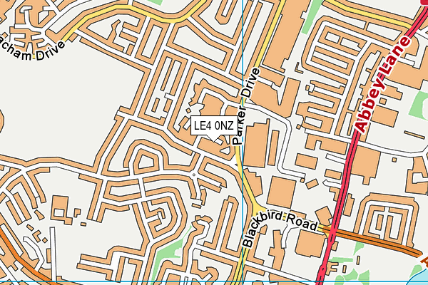 LE4 0NZ map - OS VectorMap District (Ordnance Survey) LE4 0NZ map - OS VectorMap District (Ordnance Survey)