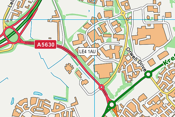 LE4 1AU map - OS VectorMap District (Ordnance Survey) LE4 1AU map - OS VectorMap District (Ordnance Survey)