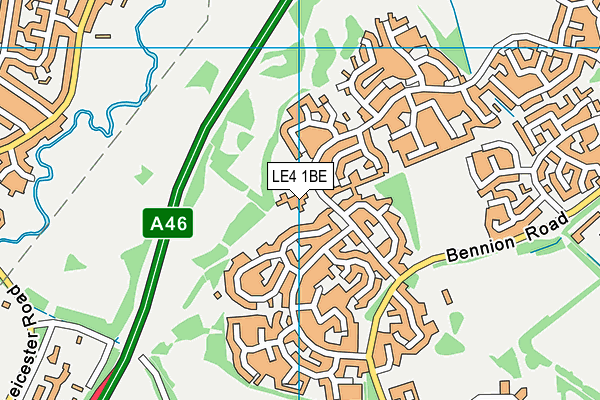 LE4 1BE map - OS VectorMap District (Ordnance Survey) LE4 1BE map - OS VectorMap District (Ordnance Survey)