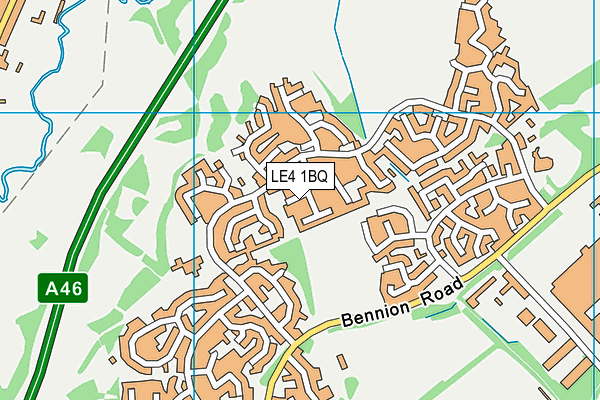 LE4 1BQ map - OS VectorMap District (Ordnance Survey) LE4 1BQ map - OS VectorMap District (Ordnance Survey)