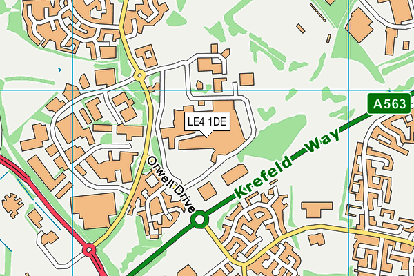 LE4 1DE map - OS VectorMap District (Ordnance Survey) LE4 1DE map - OS VectorMap District (Ordnance Survey)