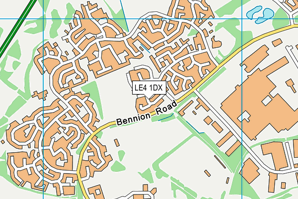 LE4 1DX map - OS VectorMap District (Ordnance Survey) LE4 1DX map - OS VectorMap District (Ordnance Survey)