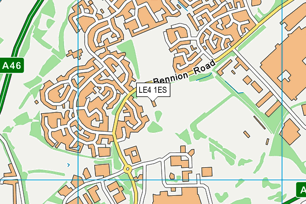 LE4 1ES map - OS VectorMap District (Ordnance Survey) LE4 1ES map - OS VectorMap District (Ordnance Survey)