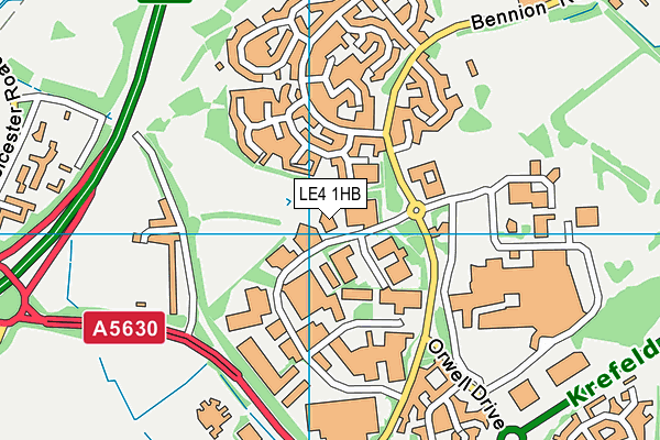 LE4 1HB map - OS VectorMap District (Ordnance Survey) LE4 1HB map - OS VectorMap District (Ordnance Survey)