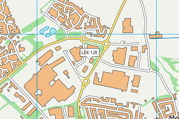 LE4 1JX map - OS VectorMap District (Ordnance Survey) LE4 1JX map - OS VectorMap District (Ordnance Survey)
