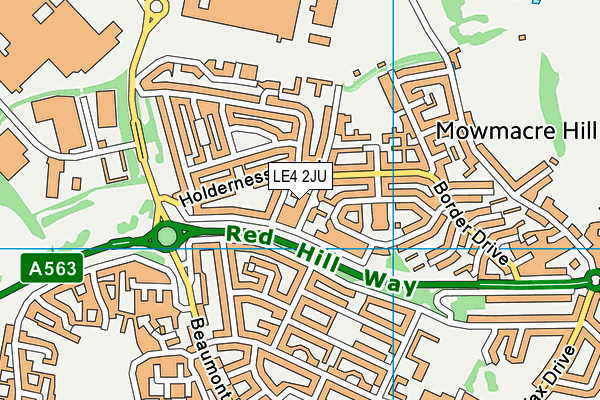 LE4 2JU map - OS VectorMap District (Ordnance Survey) LE4 2JU map - OS VectorMap District (Ordnance Survey)
