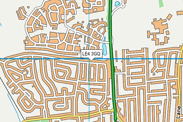 LE4 3GQ map - OS VectorMap District (Ordnance Survey) LE4 3GQ map - OS VectorMap District (Ordnance Survey)