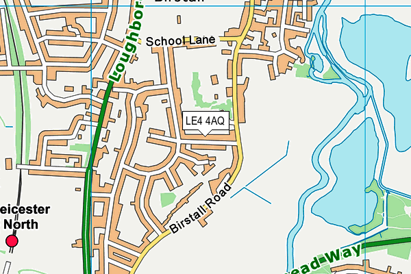 LE4 4AQ map - OS VectorMap District (Ordnance Survey) LE4 4AQ map - OS VectorMap District (Ordnance Survey)