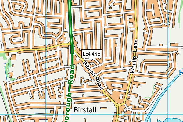 LE4 4NE map - OS VectorMap District (Ordnance Survey)