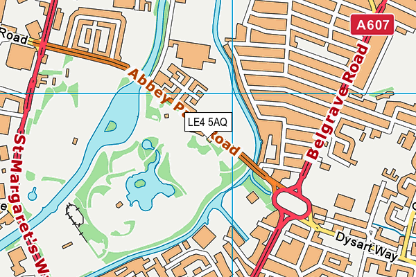 LE4 5AQ map - OS VectorMap District (Ordnance Survey) LE4 5AQ map - OS VectorMap District (Ordnance Survey)
