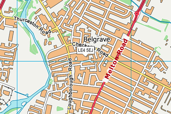 LE4 5EJ map - OS VectorMap District (Ordnance Survey) LE4 5EJ map - OS VectorMap District (Ordnance Survey)