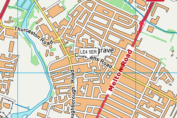 LE4 5ER map - OS VectorMap District (Ordnance Survey) LE4 5ER map - OS VectorMap District (Ordnance Survey)