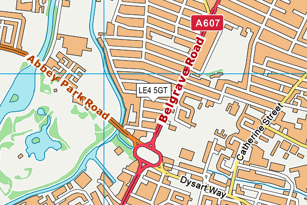 LE4 5GT map - OS VectorMap District (Ordnance Survey) LE4 5GT map - OS VectorMap District (Ordnance Survey)