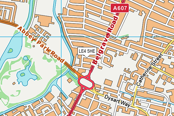 LE4 5HE map - OS VectorMap District (Ordnance Survey) LE4 5HE map - OS VectorMap District (Ordnance Survey)
