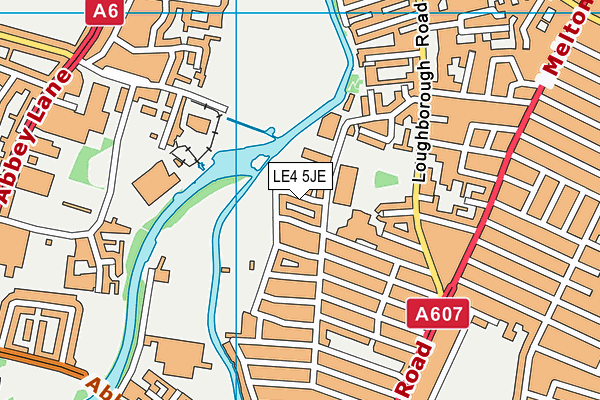 LE4 5JE map - OS VectorMap District (Ordnance Survey) LE4 5JE map - OS VectorMap District (Ordnance Survey)