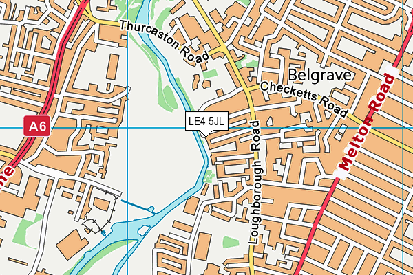 LE4 5JL map - OS VectorMap District (Ordnance Survey) LE4 5JL map - OS VectorMap District (Ordnance Survey)