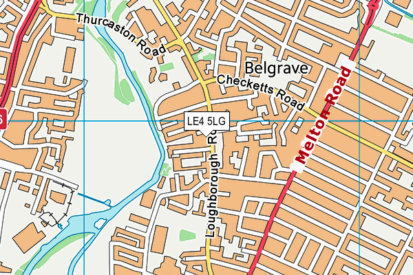 LE4 5LG map - OS VectorMap District (Ordnance Survey) LE4 5LG map - OS VectorMap District (Ordnance Survey)