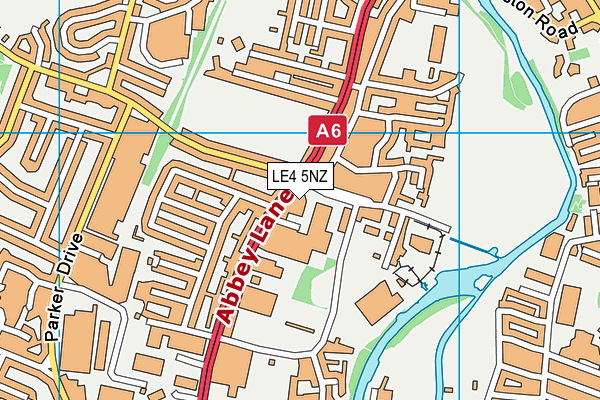LE4 5NZ map - OS VectorMap District (Ordnance Survey) LE4 5NZ map - OS VectorMap District (Ordnance Survey)