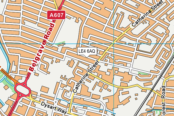 LE4 6AQ map - OS VectorMap District (Ordnance Survey) LE4 6AQ map - OS VectorMap District (Ordnance Survey)