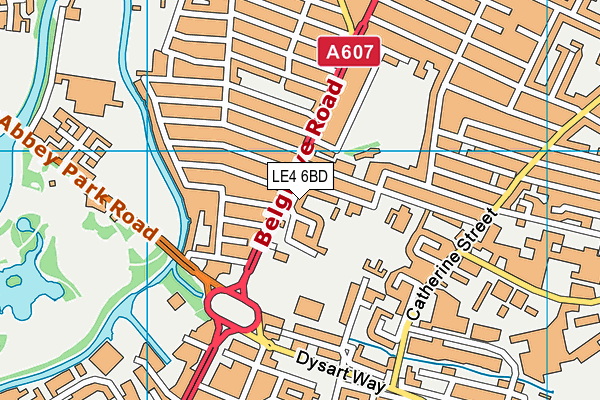 LE4 6BD map - OS VectorMap District (Ordnance Survey) LE4 6BD map - OS VectorMap District (Ordnance Survey)
