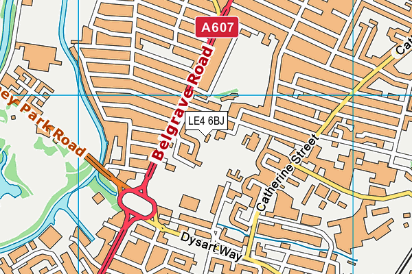 LE4 6BJ map - OS VectorMap District (Ordnance Survey) LE4 6BJ map - OS VectorMap District (Ordnance Survey)