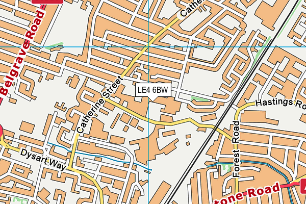 LE4 6BW map - OS VectorMap District (Ordnance Survey) LE4 6BW map - OS VectorMap District (Ordnance Survey)