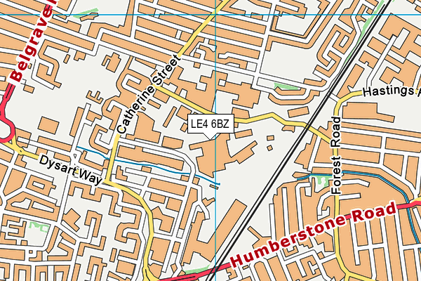 LE4 6BZ map - OS VectorMap District (Ordnance Survey) LE4 6BZ map - OS VectorMap District (Ordnance Survey)