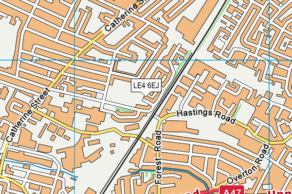 LE4 6EJ map - OS VectorMap District (Ordnance Survey) LE4 6EJ map - OS VectorMap District (Ordnance Survey)