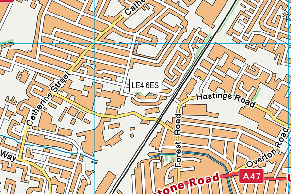 LE4 6ES map - OS VectorMap District (Ordnance Survey) LE4 6ES map - OS VectorMap District (Ordnance Survey)