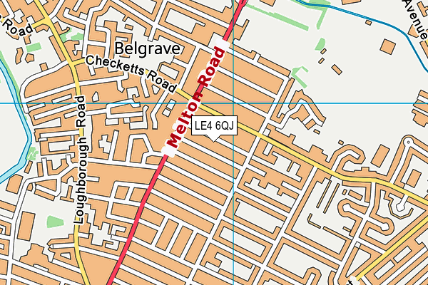 LE4 6QJ map - OS VectorMap District (Ordnance Survey) LE4 6QJ map - OS VectorMap District (Ordnance Survey)