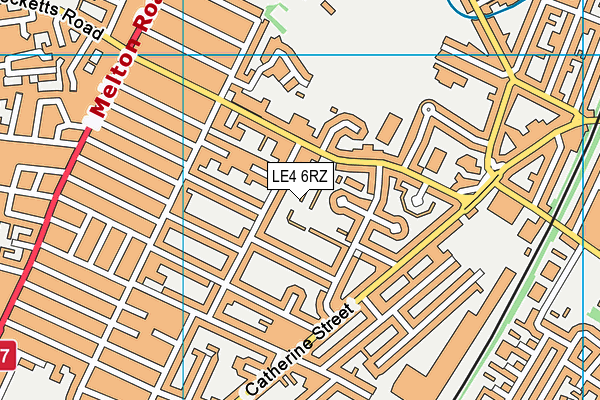 LE4 6RZ map - OS VectorMap District (Ordnance Survey) LE4 6RZ map - OS VectorMap District (Ordnance Survey)