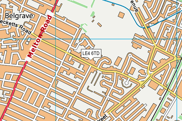 LE4 6TD map - OS VectorMap District (Ordnance Survey) LE4 6TD map - OS VectorMap District (Ordnance Survey)