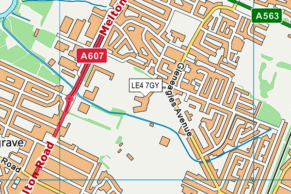 LE4 7GY map - OS VectorMap District (Ordnance Survey) LE4 7GY map - OS VectorMap District (Ordnance Survey)