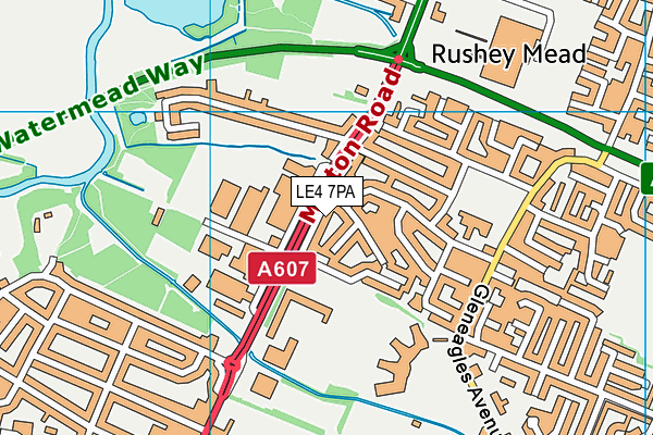 LE4 7PA map - OS VectorMap District (Ordnance Survey) LE4 7PA map - OS VectorMap District (Ordnance Survey)