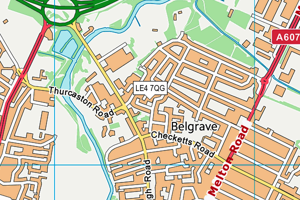 LE4 7QG map - OS VectorMap District (Ordnance Survey) LE4 7QG map - OS VectorMap District (Ordnance Survey)