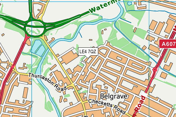LE4 7QZ map - OS VectorMap District (Ordnance Survey) LE4 7QZ map - OS VectorMap District (Ordnance Survey)