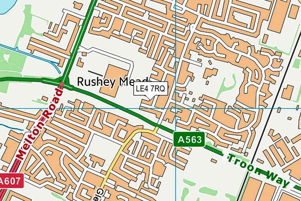 LE4 7RQ map - OS VectorMap District (Ordnance Survey) LE4 7RQ map - OS VectorMap District (Ordnance Survey)