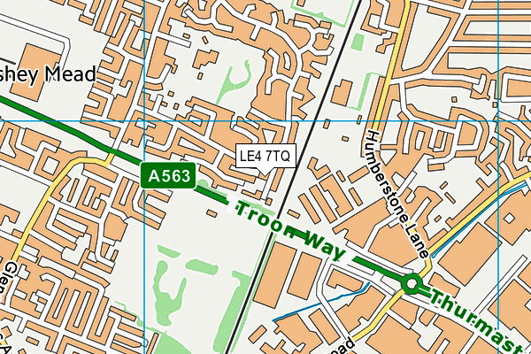 LE4 7TQ map - OS VectorMap District (Ordnance Survey) LE4 7TQ map - OS VectorMap District (Ordnance Survey)