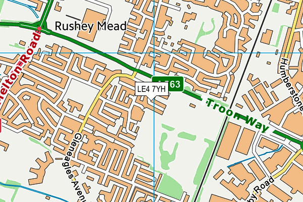 LE4 7YH map - OS VectorMap District (Ordnance Survey) LE4 7YH map - OS VectorMap District (Ordnance Survey)