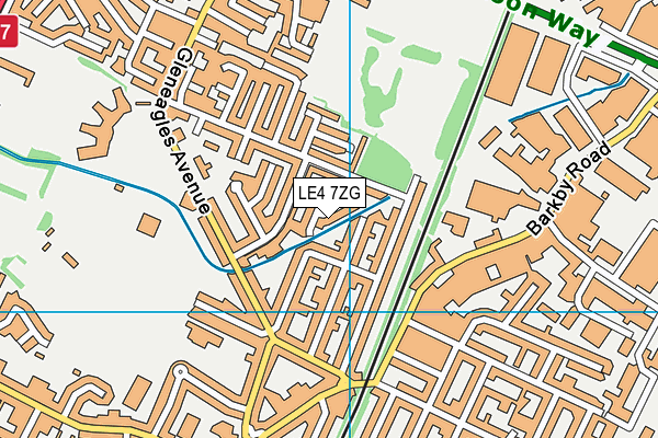 LE4 7ZG map - OS VectorMap District (Ordnance Survey) LE4 7ZG map - OS VectorMap District (Ordnance Survey)