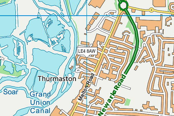 LE4 8AW map - OS VectorMap District (Ordnance Survey) LE4 8AW map - OS VectorMap District (Ordnance Survey)