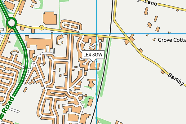 LE4 8GW map - OS VectorMap District (Ordnance Survey) LE4 8GW map - OS VectorMap District (Ordnance Survey)