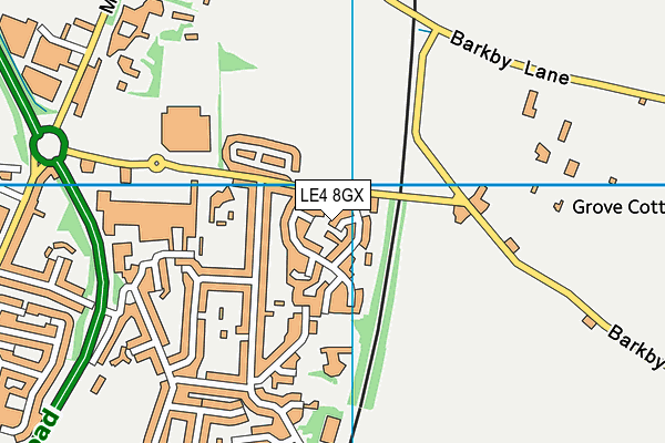 LE4 8GX map - OS VectorMap District (Ordnance Survey) LE4 8GX map - OS VectorMap District (Ordnance Survey)