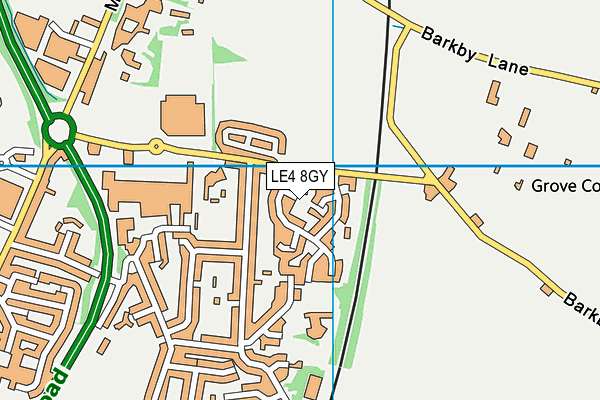 LE4 8GY map - OS VectorMap District (Ordnance Survey) LE4 8GY map - OS VectorMap District (Ordnance Survey)