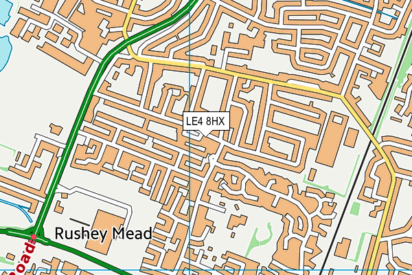LE4 8HX map - OS VectorMap District (Ordnance Survey) LE4 8HX map - OS VectorMap District (Ordnance Survey)
