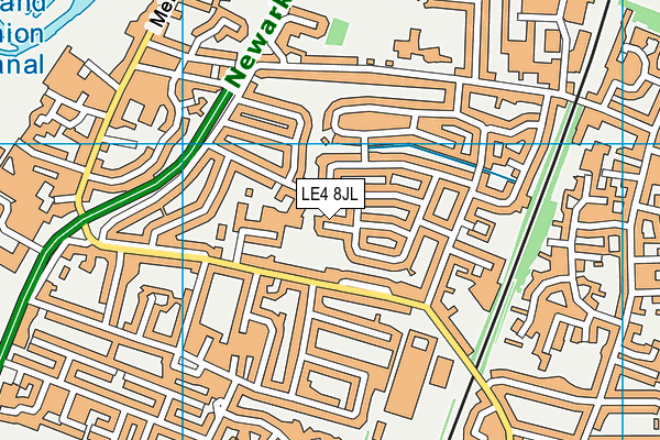 LE4 8JL map - OS VectorMap District (Ordnance Survey) LE4 8JL map - OS VectorMap District (Ordnance Survey)