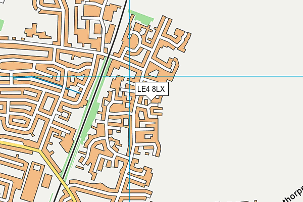 LE4 8LX map - OS VectorMap District (Ordnance Survey) LE4 8LX map - OS VectorMap District (Ordnance Survey)