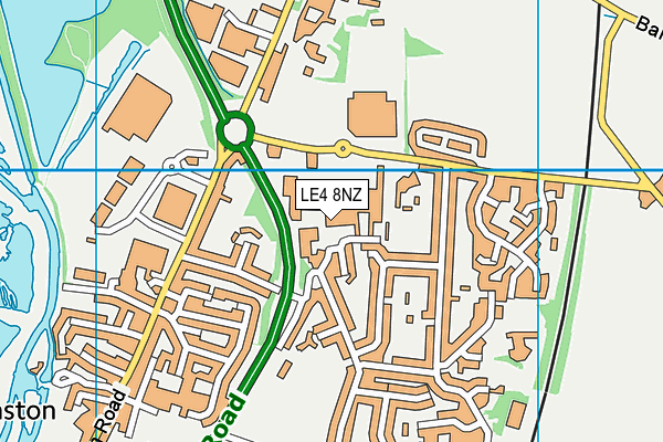 LE4 8NZ map - OS VectorMap District (Ordnance Survey) LE4 8NZ map - OS VectorMap District (Ordnance Survey)